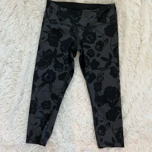 LULULEMON wunder under floral capri size 8